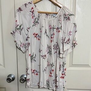 Old Navy Cream Floral Blouse